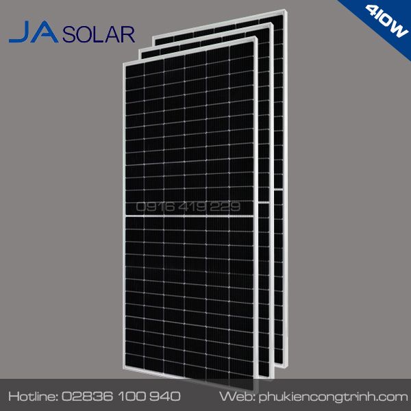 Tấm pin năng lượng mặt trời hafl-cell JA Solar 410W