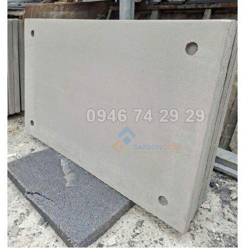Tấm bê tông EPS đục 4 lộ 1000x500x30mm, bê tông 2 mặt 5mm