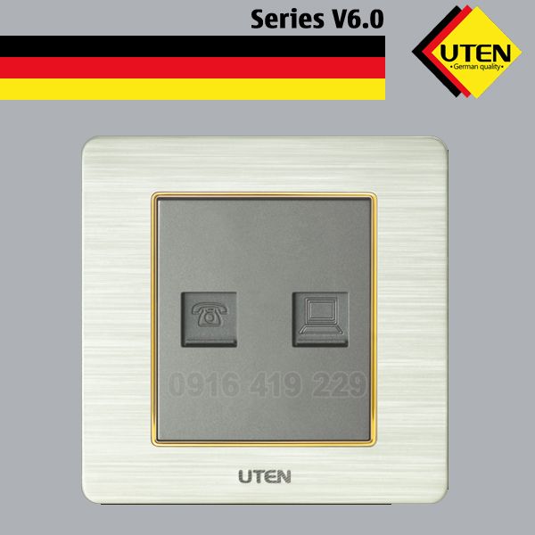 Bộ ổ cắm mạng- ổ cắm thoại UTEN V6.0-TELPC