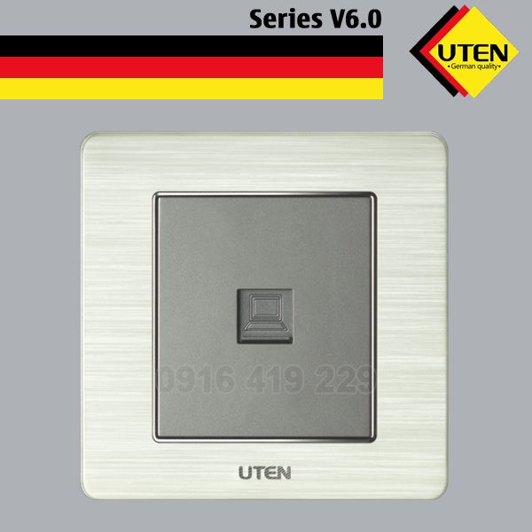 Bộ ổ cắm mạng đơn - mặt vuông UTEN V6.0G-1PC