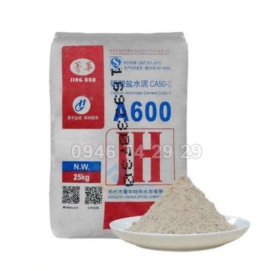 Xi măng chịu nhiệt A600 khả năng chịu nhiệt 1400°C xây lò